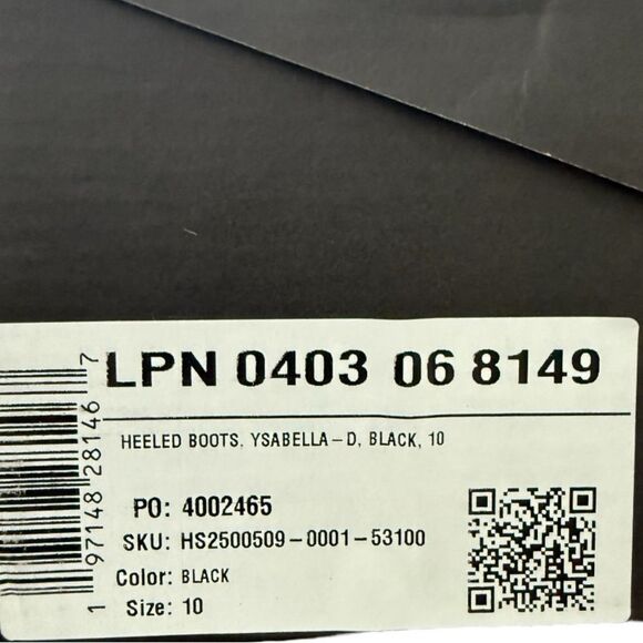 Shoe Dazzle Ysabella Over The Knee Heeled Black Boots Women's Size 10 D Wide - Picture 10 of 10